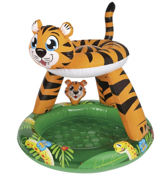 Kuniboo PB-13675 446476 Dětský bazének Tygr se stříškou 103 x 102 cm